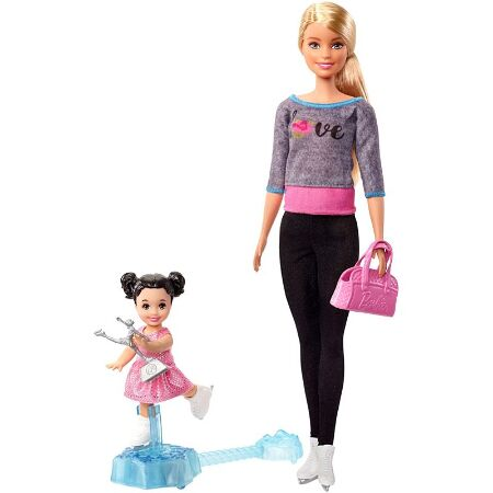 barbie gymnastic coach dolls & playset