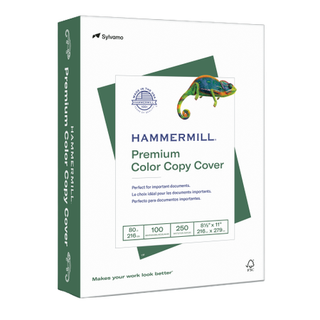 Premium Color Copy Cover Cardstock Card Stock White 100 Bright 120037C Heavy Paper 80lb Paper 17x11 Paper 4 Packs / 1000 Sheets Hammermill Paper 