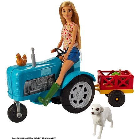 barbie sweet orchard farm doll & pickup truck with accessories