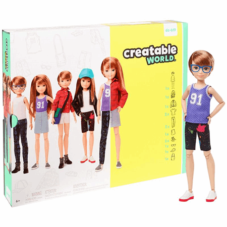Creatable World Deluxe Character Kit Customizable Doll Copper Straight Hair