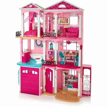 barbie dream house three stories