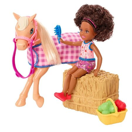 barbie chelsea doll and pony