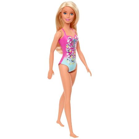 barbie doll blonde and beach accessories set