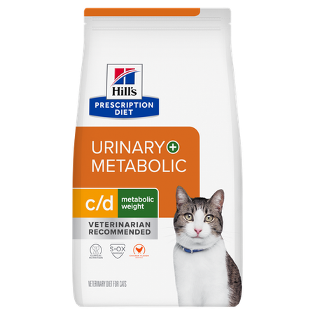 Hill's Prescription Diet c/d Multicare + Metabolic Weight Chicken Flavor Dry Cat Food 6.35 lb Bag