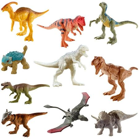 Jurassic World Multipack 10 Mini Dinosaur Action Figures Mattel