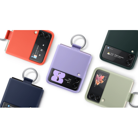 Galaxy Z Flip3 5G Silicone Cover with Ring, Lavender Mobile Accessories -  EF-PF711TVEGUS