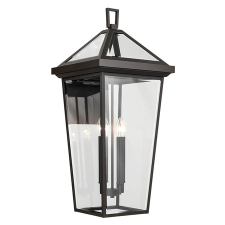 Regence 30.25 inch 4 Light Outdoor Wall Light with Clear Glass in Olde Bronze