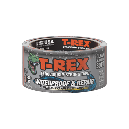 T-Rex® Ferociously Strong® Waterproof and Repair Tape - Translucent - 10 mil - 48mm x 10yd