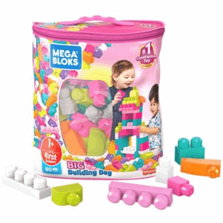 mega bloks 80 piece bag pink