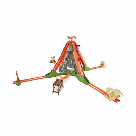 hot wheels track builder volcano blast