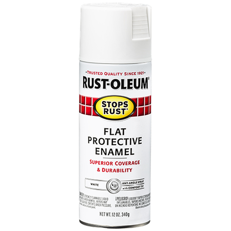 Protective Enamel - White - Flat - 12 oz. Spray