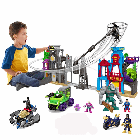 imaginext super hero flight city